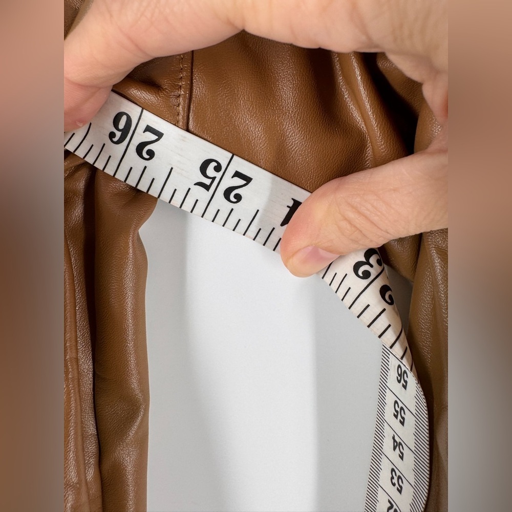 Women’s Brown Leather Leggings new - Picture 6 of 6